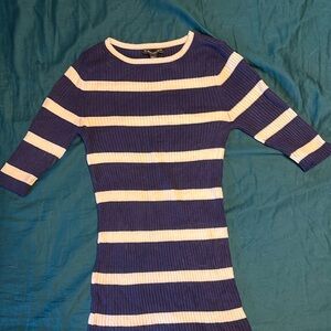 Express ribbed stretchy striped sweater in size XS.